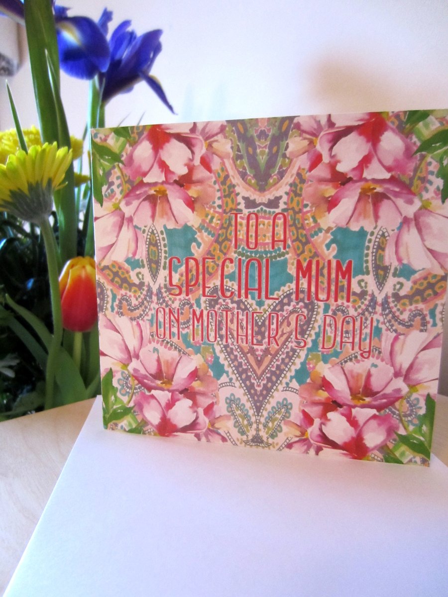 Floral Folk Handmade Mother's Day Card