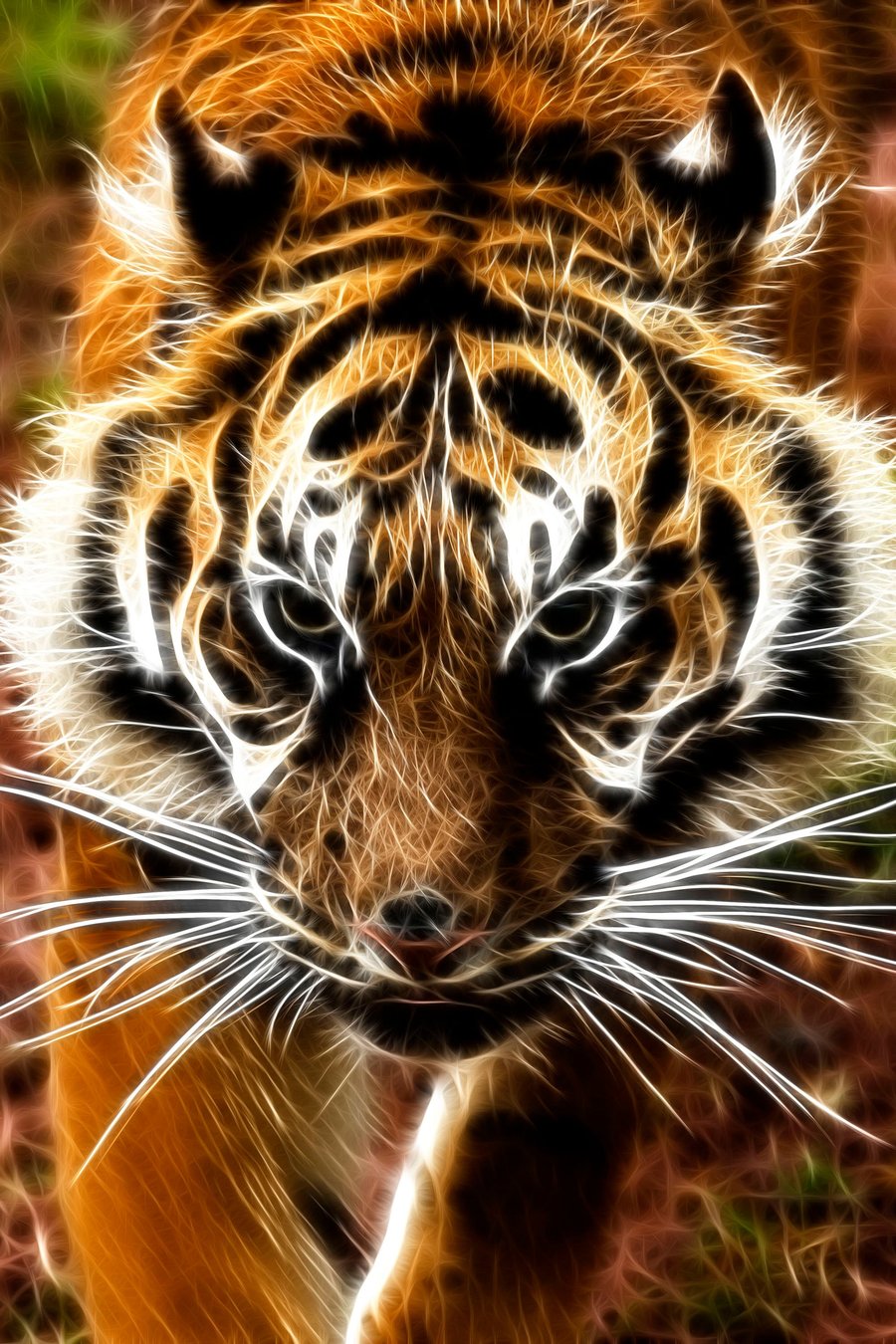 An Amur tiger looking straight at you - Yikes!