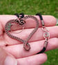 August Copper Heart Birthstone Pendant - Peridot Crystal Beads - Image 5