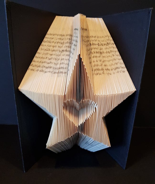 Star with Heart Book MMF Folding Pattern - EMAILED PDF PATTERN