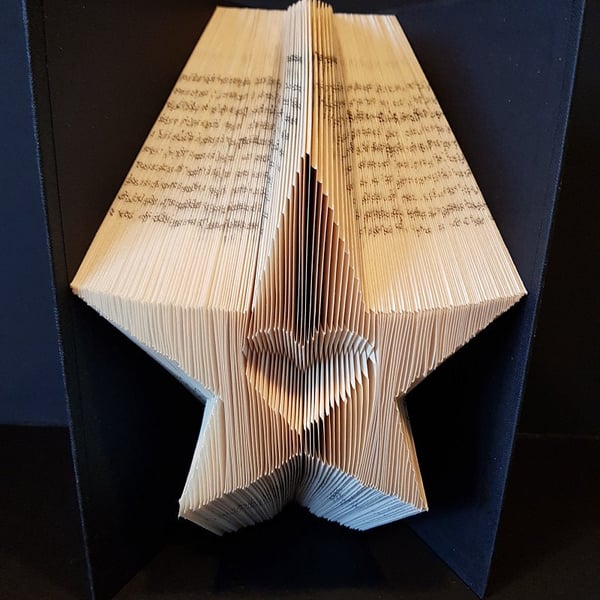 Star with Heart Book MMF Folding Pattern - EMAILED PDF PATTERN