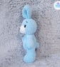 Blue crochet plush bunny soft toy, or bunny and boots set. UKCA tested. - Image 7