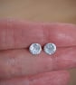 Small disc studs - recycled silver - Image 4