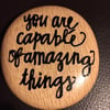 Portable Hug Pebble - Wooden - Small Size - You are capable of amazing things