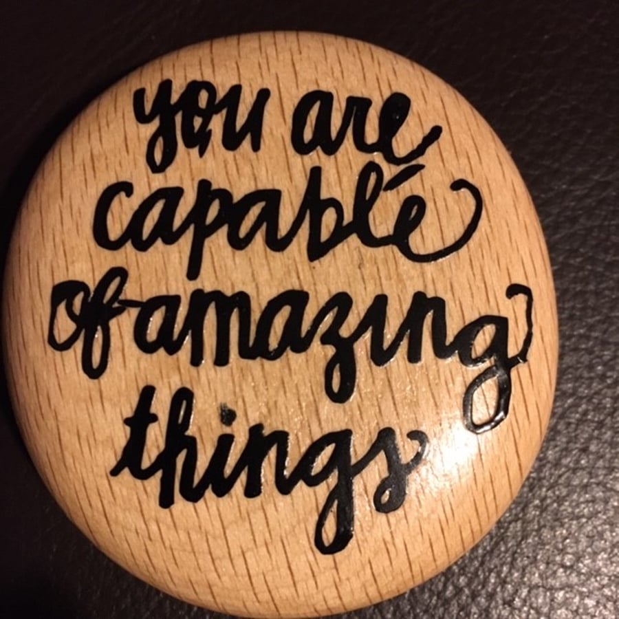 Portable Hug Pebble - Wooden - Small Size - You are capable of amazing things