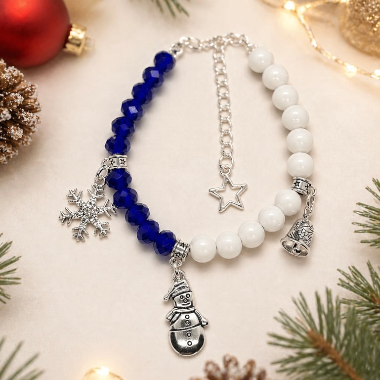 Christmas Theme Charm Bracelet.