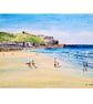 The Beach, Sennen Cove, Cornwall,  Original Watercolour Painting Mounted