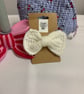 White Sparkle Hair Bow 