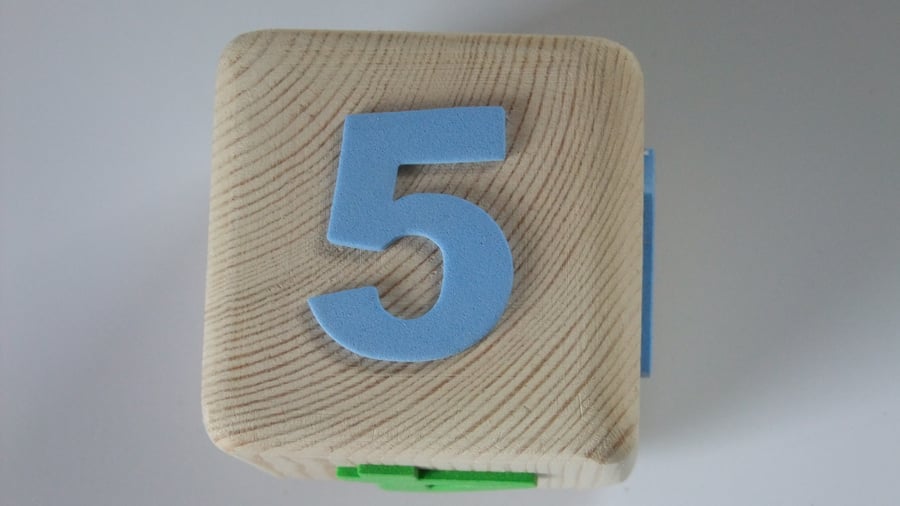 Wooden dice or die. Ideal for young child for playschool preschool home play.