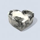 Smoky Grey Marble Heart Shaped Tealight Holder