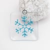 Fused Glass Bubbly Snowflake Hanging - Handmade Glass Christmas Decoration