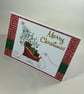 Christmas sleigh handmade Christmas card - Image 4