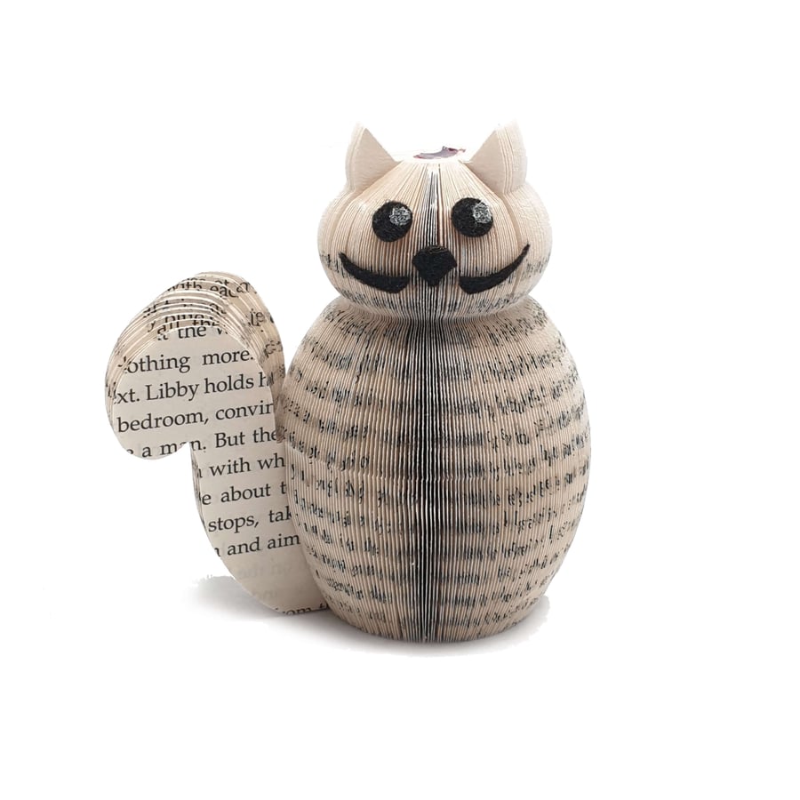 Miniature Cat Ornament - Made from Harry Potter Book