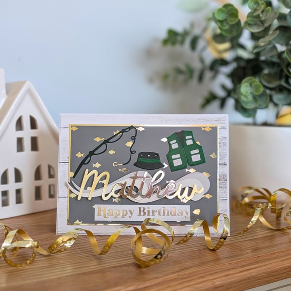 Gone Fishing Birthday or Thank You Card