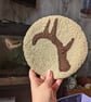 Large Deer Antler Mug Rug or Decoration  - Image 2
