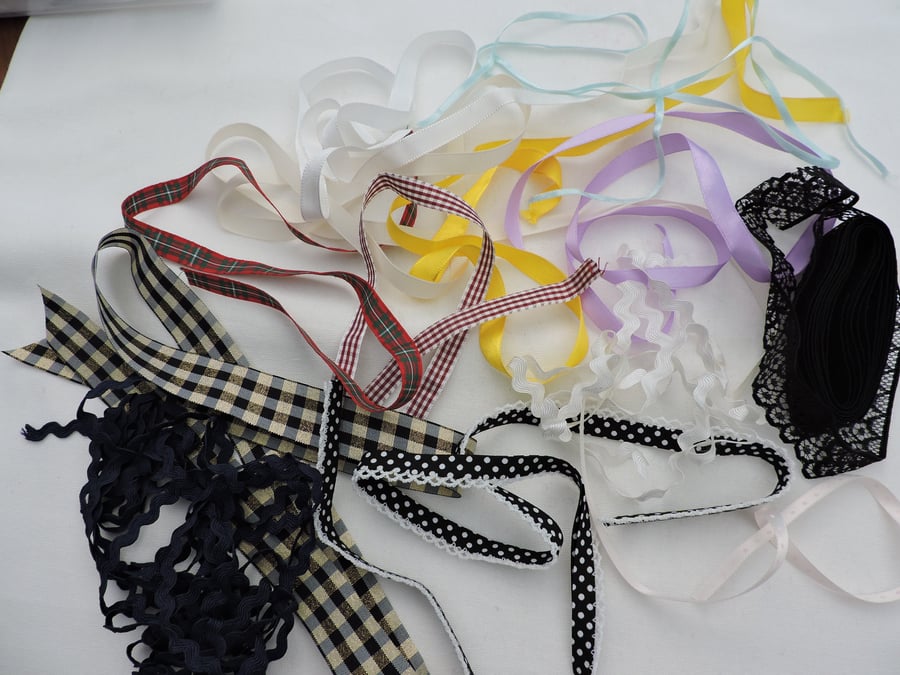 Beautiful bundle of Assorted ribbons lace and trims