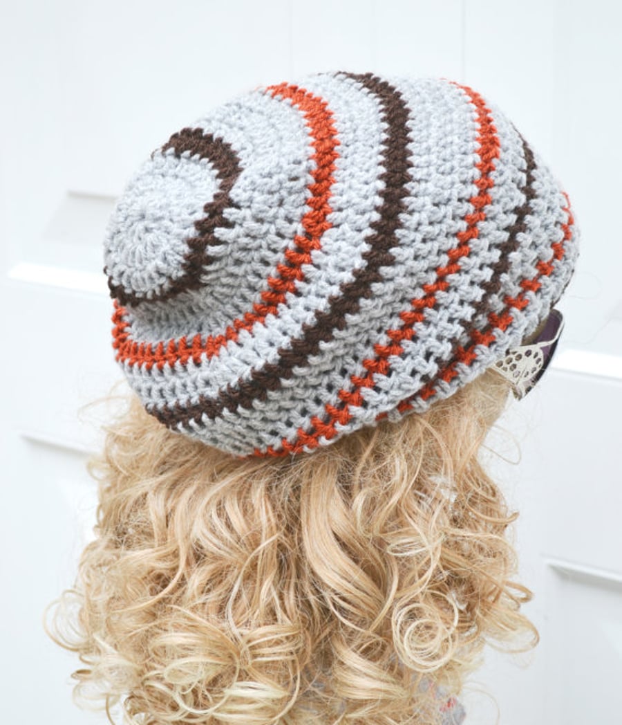 Hat  Crochet Slouchy Beanie Hat