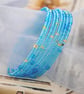 Turquoise seed bead wrap (memory wire) Bracelet - Image 1