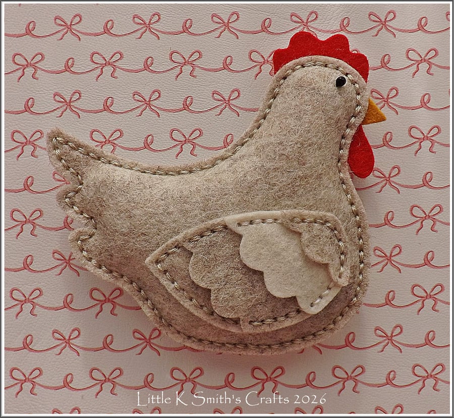 Marbled Beige Chicken fridge magnet