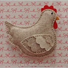 Marbled Beige Chicken fridge magnet