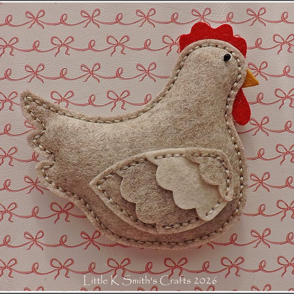 Marbled Beige Chicken fridge magnet