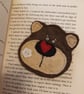 'Brown bear' bookmark,love to read,books,letterbox gifts (white)
