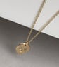 Handmade dainty 9ct yellow, rose or white gold skull charm pendant and chain - Image 2
