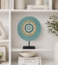 "Eluhlaza 6" Mint Green, Sisal & Shell Macrame Wall, Shelf & Console Table Decor - Image 9