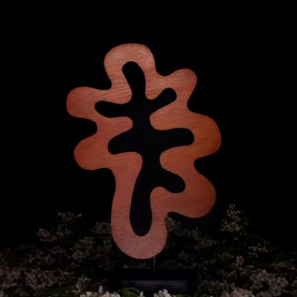 "Undulate" - abstract sapele wooden sculpture 