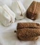 Faux Shearling Toiletry Bag Make Up Bag 