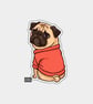 Funny Vinyl Sticker For Adults - Cute Pug Dog  