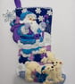 Bucilla Arctic Santa FINISHED Christmas Stocking - Can be Personalised