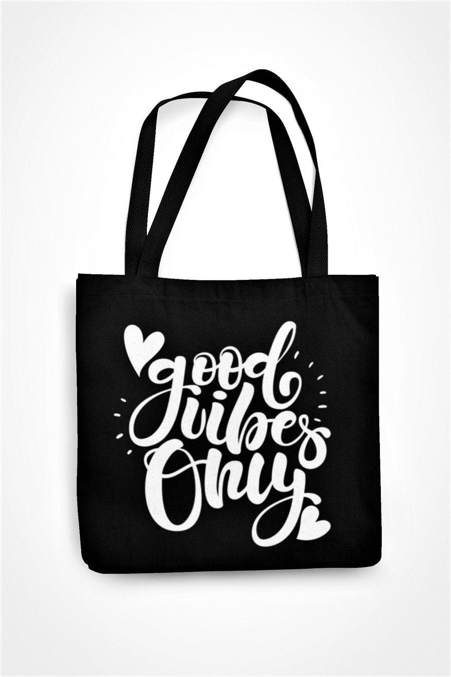Good Vibes Only Tote Bag Positive Motivational Shopping Bag Inspirational Tote 