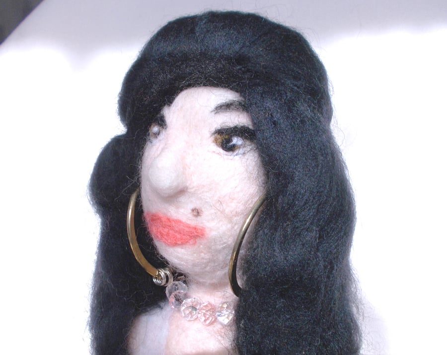 Amy Winehouse Needle felted Sculpture