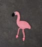 Felt fridge magnet pink flamingo needle felted