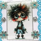 Pirate Prince - Hand Crafted Decoupage Greeting Card - Blank - 3044