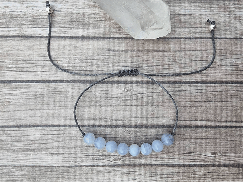 Blue Lace Agate bracelet - Communication, clarity, confidence