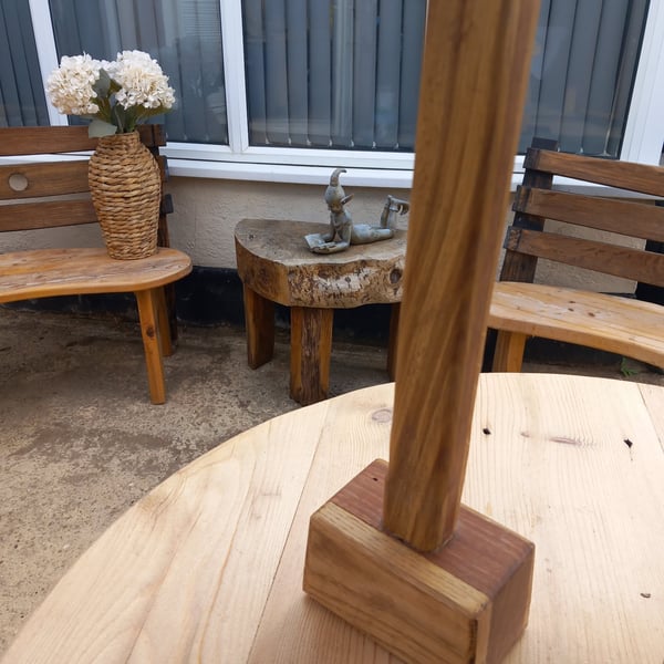 WOODEN OAK & MAHOGANY MALLET