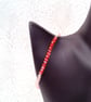 Necklace and Earrings Set with Red Pink and Clear Crystals, Crystal Jewellery   - Image 8