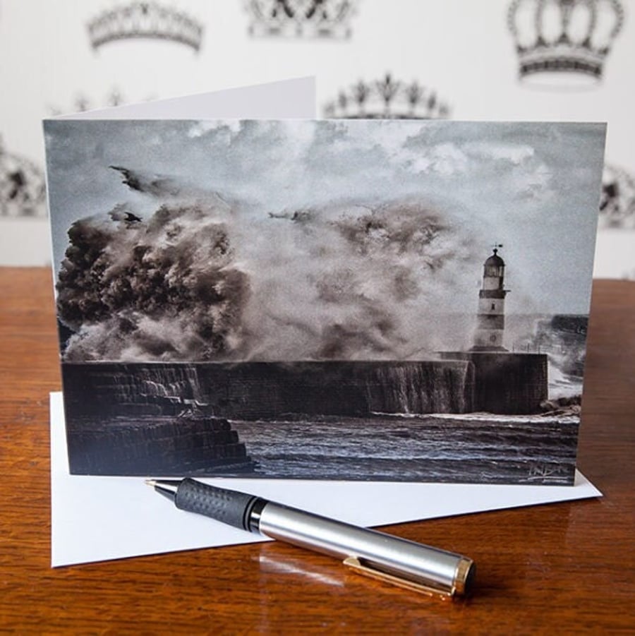 Seaham, Power of the Sea Greetings Card - Blank Inside - Birthday Card - Mothers