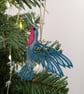 Embroidered Lace Hummingbird Hanging Ornament - Image 4