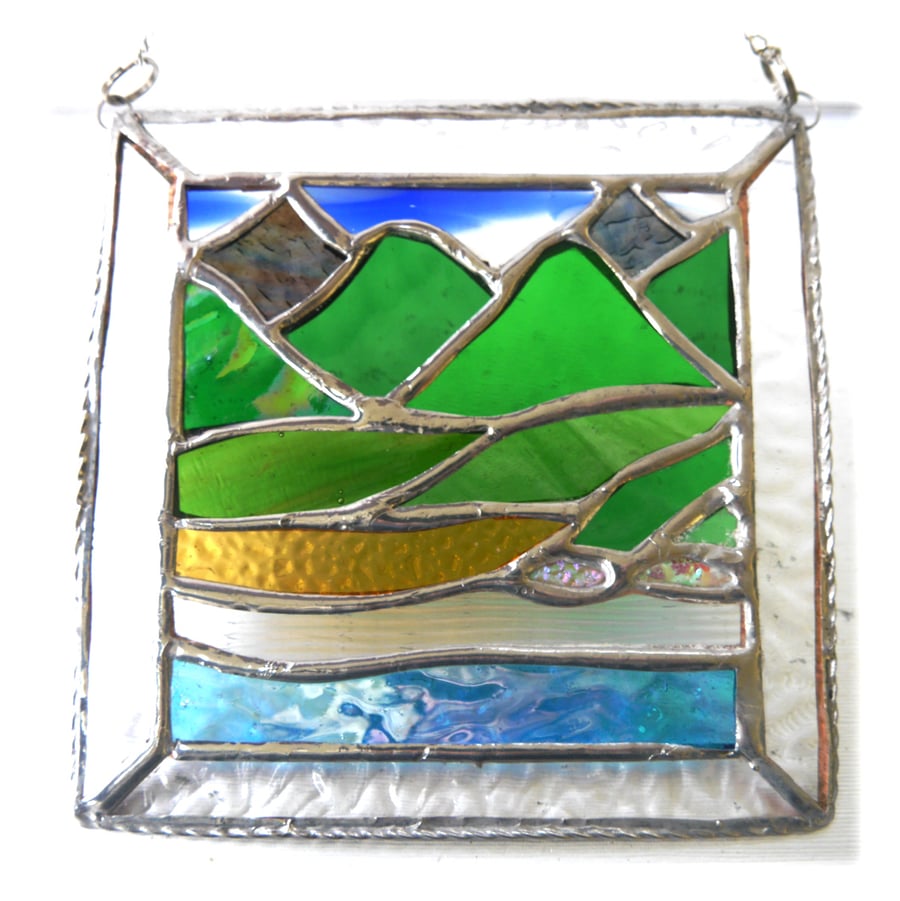 Picos Mountains Picture Suncatcher Stained Glass 010 Spain