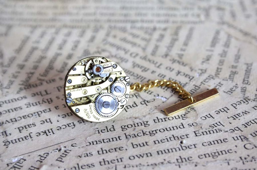 Steampunk Gold Tie Pin