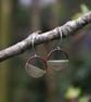 Silver and Copper Half Moon Dangle  Earrings - Image 5