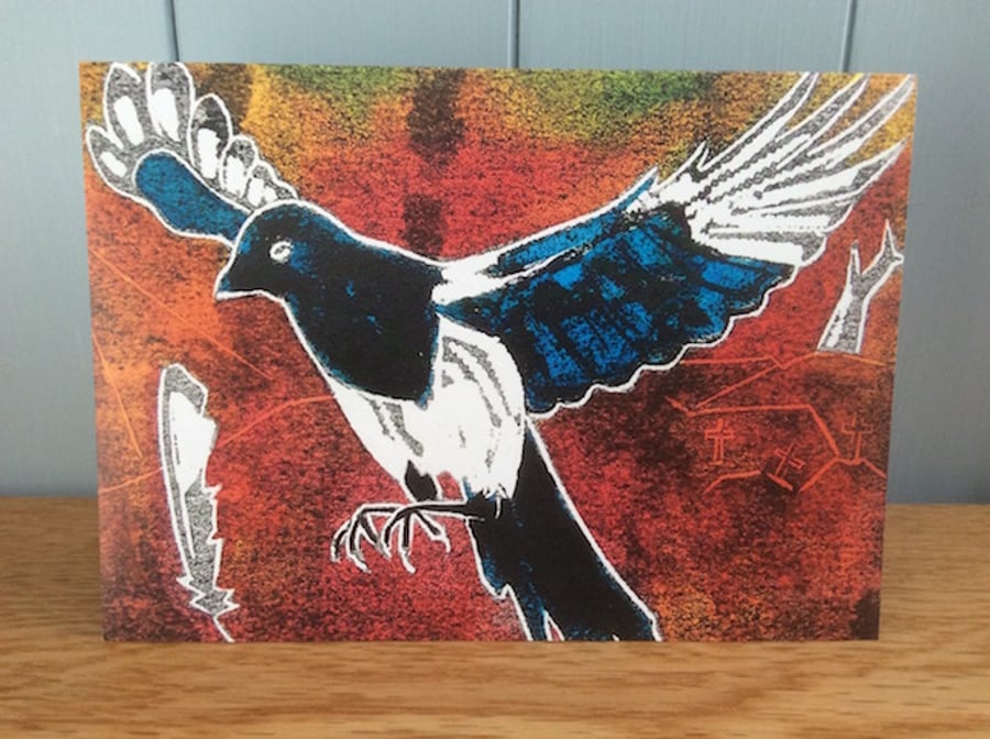 The Picardy Magpie - charity greeting card 
