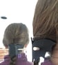 Black leather bat hair barrette - Image 5