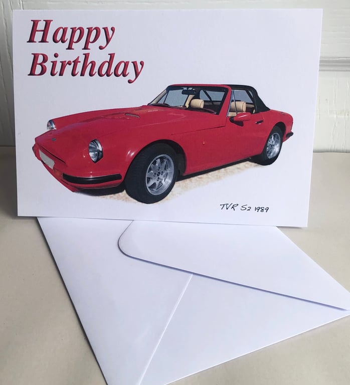 TVR S2 1989 - Birthday, Anniversary, Retirement or Plain Card