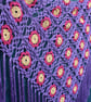 Crochet triangular shawl in sparkly gold, cerise & purple - design LF433 - Image 9