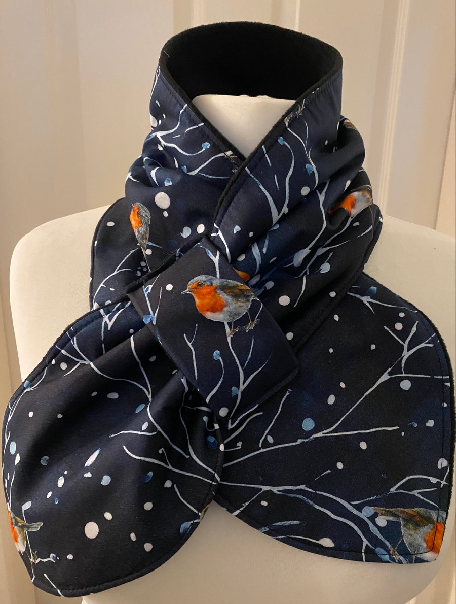 Neck warmer Scarf - neck gaiter - cowl - snood - Fleece Lined - Adult size 