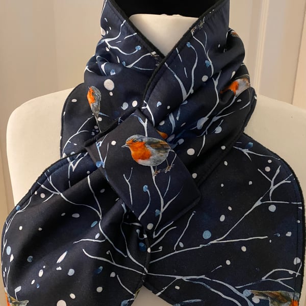 Neck warmer Scarf - neck gaiter - cowl - snood - Fleece Lined - Adult size 